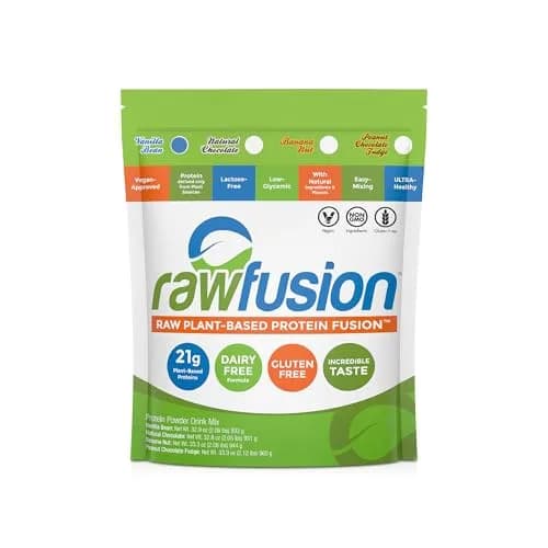SAN Rawfusion Vegan Protein Powder, Vanilla Bean | 21g Plant-Based Protein, Low Net Carbs, Gluten-Free thumbnail 1