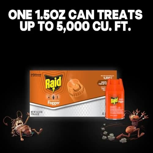 Raid Deep Reach Pest Killer & Roach Fogger 1.5 fl oz | Indoor Roach & Flea Control, Residual Action for Up to 2 Months thumbnail 7