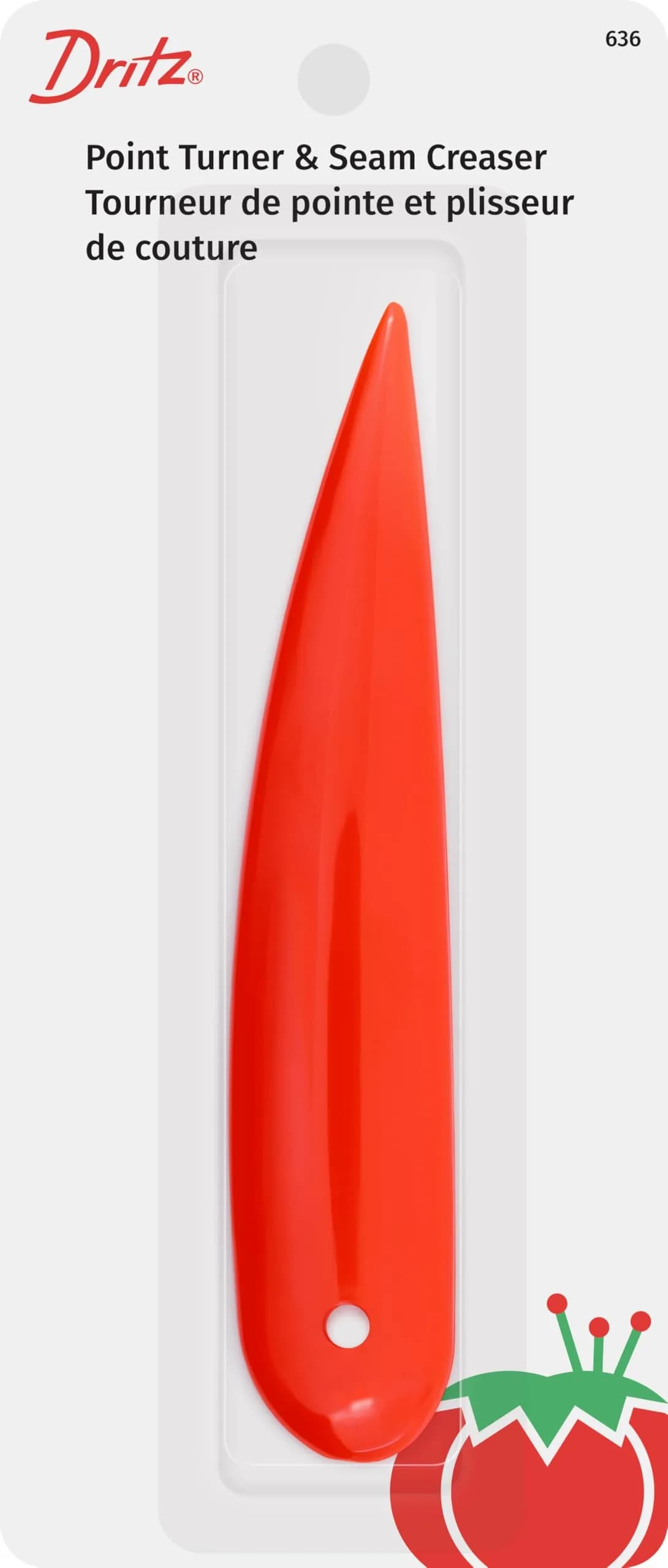 Dritz Point Turner & Seam Creaser 5" | Durable Bamboo Fabric Guide