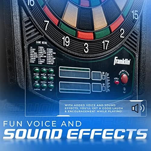 Franklin Sports FS6000 Electronic Dartboard 15" | 28 Games, Soft Tip for Kids & Adults thumbnail 3