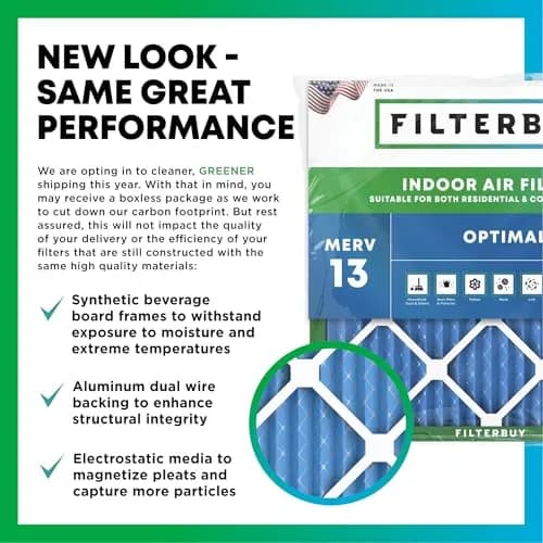 Filterbuy 20x24x2 MERV 13 Air Filter 4-Pack | Captures 98% Dust, Smoke & Allergens thumbnail 3