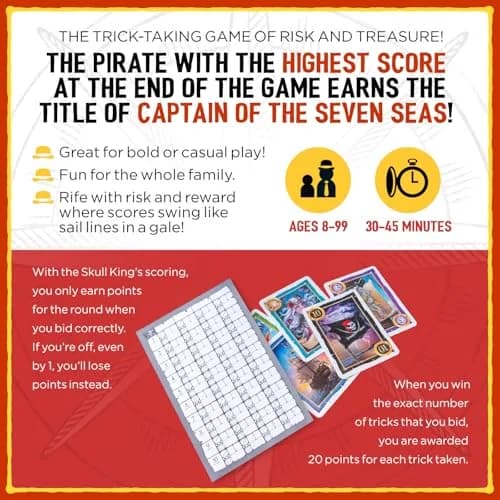 Grandpa Beck's Games Skull King Trick-Taking Card Game | Award-Winning Pirate Strategy Game for 2-8 Players thumbnail 6