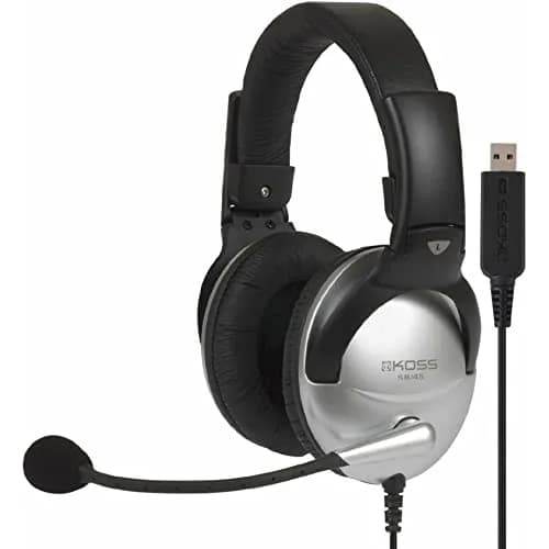Koss SB45-USB Stereo Headphone with USB Plug (Red) | Over-Ear Communication Headset thumbnail 1