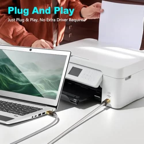 Jelly Tang USB 2.0 Printer Cable 3m (10ft) | High-Speed Data Transfer for Printers and Scanners thumbnail 6