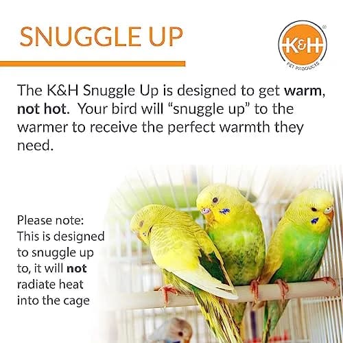 K&H Pet Products Snuggle-Up Bird Warmer 17.8 cm (7x4 in) | Low Voltage Bird Cage Heater for Exotic Birds thumbnail 3