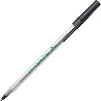 BIC Ecolutions Round Stic Ballpoint Pens, Medium Point (1.0mm), 50-Count Pack, Black Ink | Smooth Writing for Students & Office thumbnail 4
