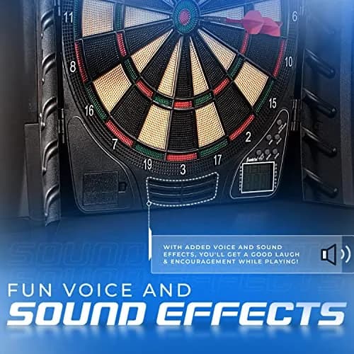 Franklin Sports Electronic Dart Board Set + Cabinet - FS3000 | 15.5" Soft Tip Darts for Family & Game Room thumbnail 3