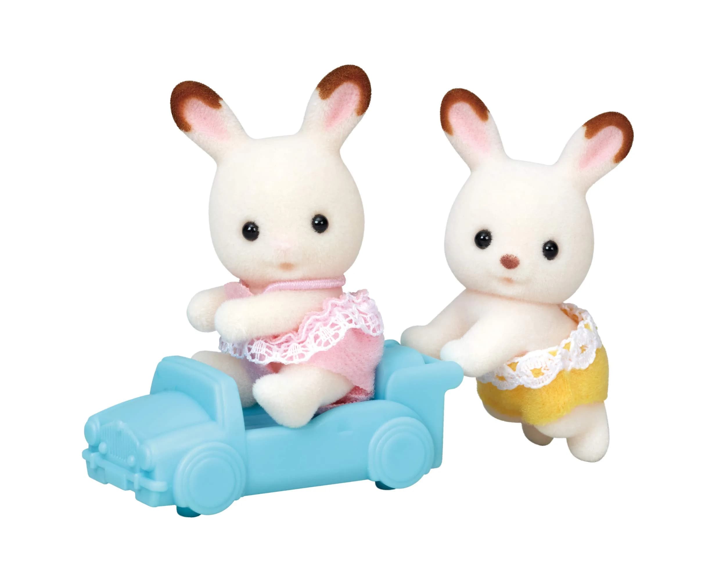 Calico Critters Hopscotch Rabbit Twins - Adorable Bunny Figures for Imaginative Play, Ages 3+ | Collectible Twin Set