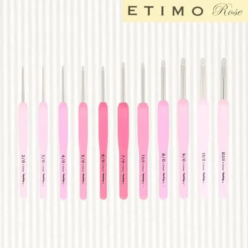 Tulip Etimo Rose Crochet Hook 5/3mm | Comfortable Silicone Handle for Easy Crochet thumbnail 7