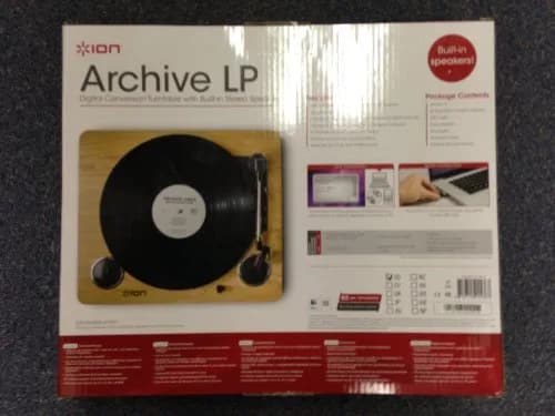 ION Archive LP Turntable with Built-In Speakers & Digital Conversion | 33/45/78 RPM, Diamond Stylus thumbnail 4