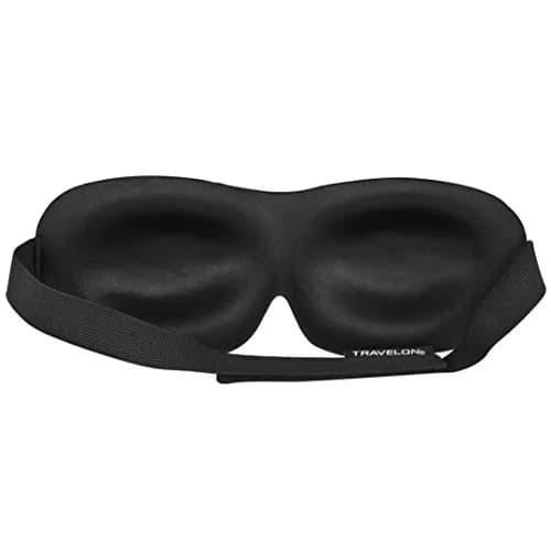 Travelon Sleep Mask with Domed Eye Cup Black | Deep REM Sleep Comfort thumbnail 2