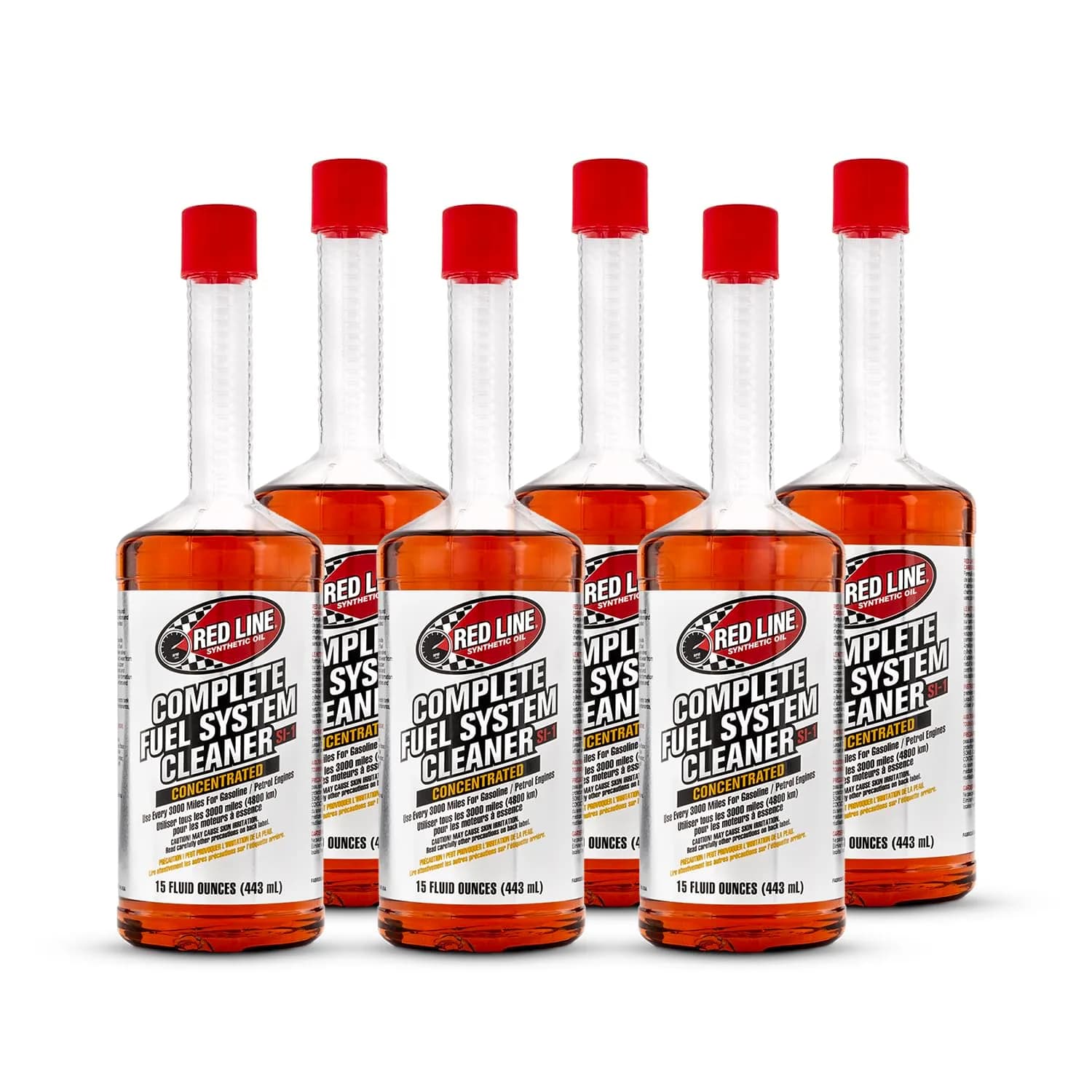 Red Line SI-1 Complete Fuel System Cleaner 4 Pack | Cleans Injectors, Carburetors, Valves & Combustion Chamber Deposits — 15 Fl Oz