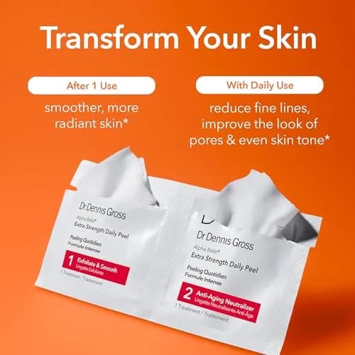 Dr Dennis Gross Alpha Beta Extra Strength Exfoliating Daily Peel - 60 Pack | Professional Results at Home thumbnail 2