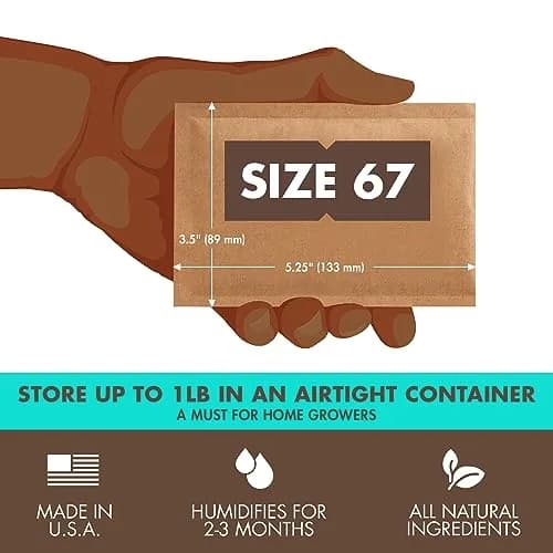 Boveda 62% Humidity Control Packs Size 67, 67g (2.36 oz) 12-Count | Maintains 62% RH for 2160 Hours thumbnail 2