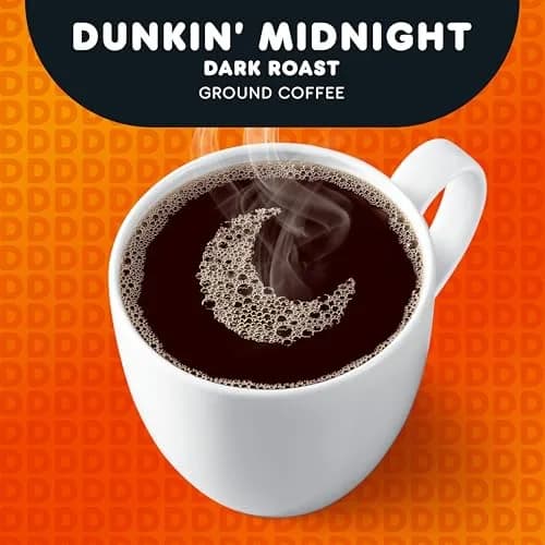 Dunkin' Donuts Midnight Dark Roast Ground Coffee 295ml (11 Oz) | Bold, Rich Flavor thumbnail 8