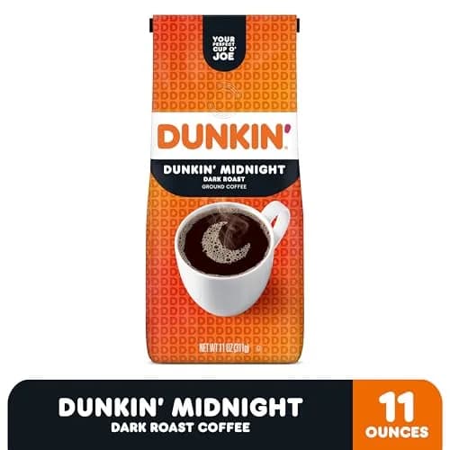 Dunkin' Donuts Midnight Dark Roast Ground Coffee 295ml (11 Oz) | Bold, Rich Flavor thumbnail 2