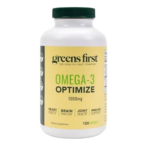 Greens First Omega-3 Optimize Daily Supplement 850mg | Ultra-Pure Marine Oil for Heart, Brain & Joints (120 Softgels) thumbnail 1