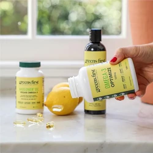 Greens First Omega-3 Optimize Daily Supplement 850mg | Ultra-Pure Marine Oil for Heart, Brain & Joints (120 Softgels) thumbnail 4
