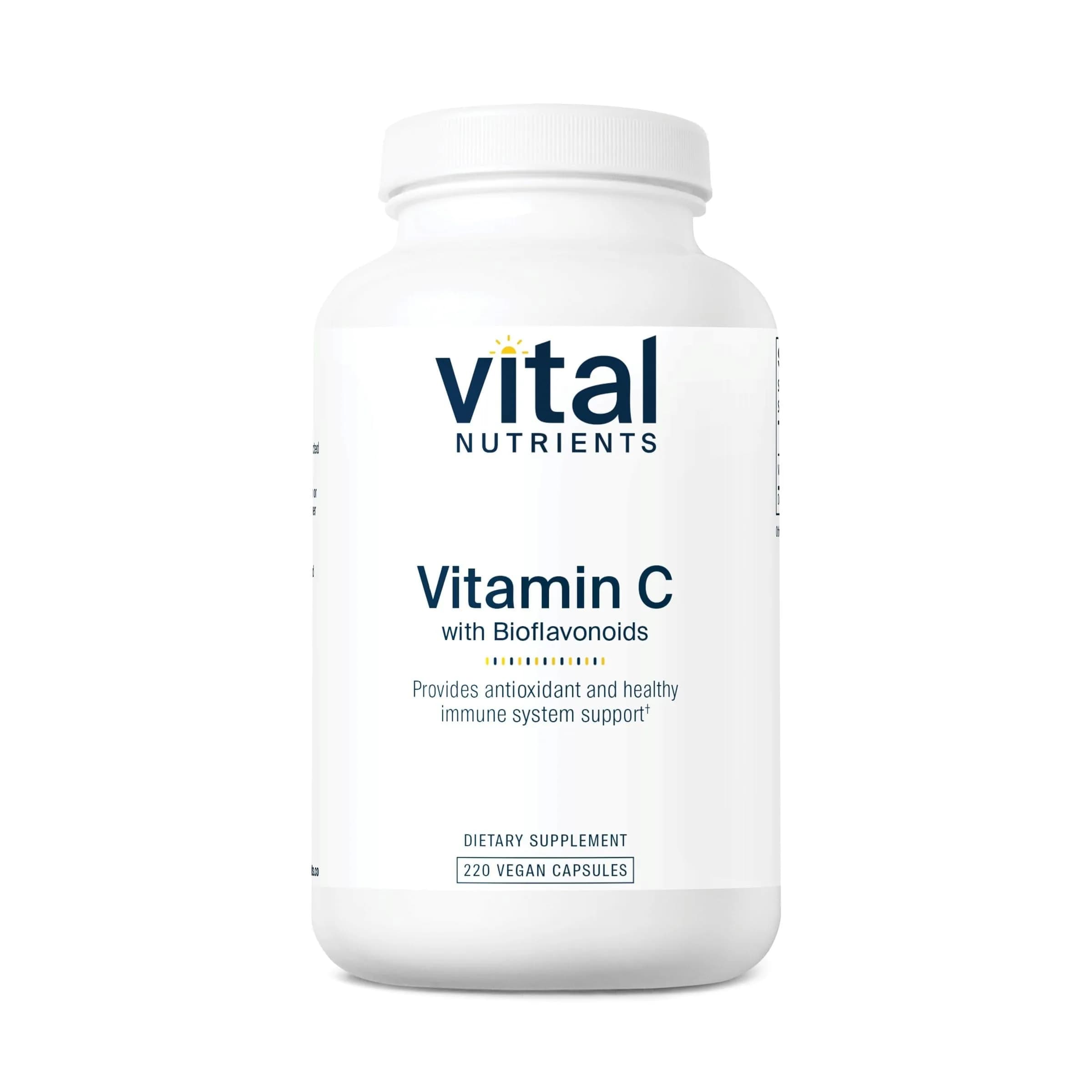 Vital Nutrients Vitamin C with Bioflavonoids 220 Capsules | Supports Immunity & Antioxidants - main product image