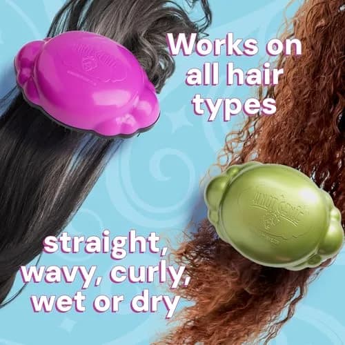 Knot Genie Teeny Detangling Hair Brush for Kids (Lilac Loveliness) | Pain-Free, Gentle, Compact thumbnail 5