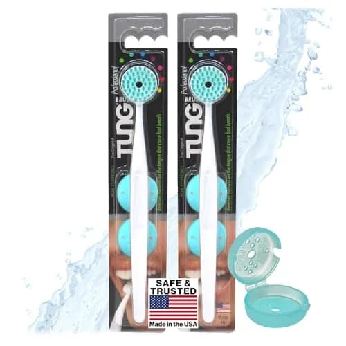 Peak Essentials The Original TUNG Brush Tongue Cleaner 2-Pack | Dentist-Designed for Bad Breath Defense thumbnail 1
