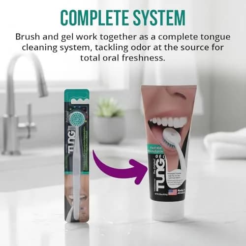 Peak Essentials The Original TUNG Brush Tongue Cleaner 2-Pack | Dentist-Designed for Bad Breath Defense thumbnail 6