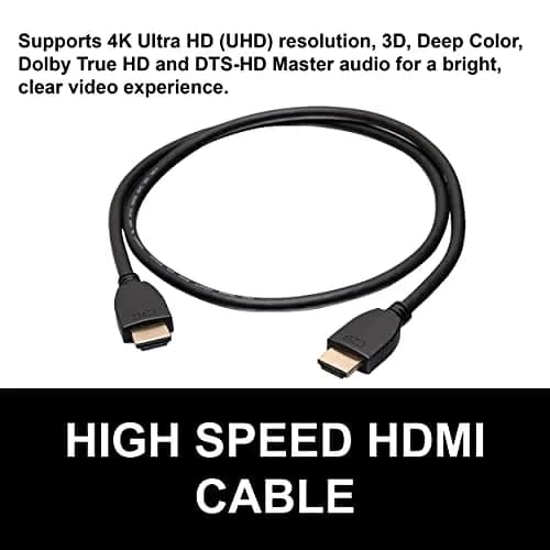 C2G HDMI Cable 4K 60Hz Ethernet 1.5M Black | High Speed HDMI with Ethernet thumbnail 2