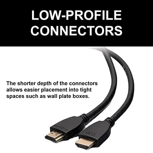 C2G HDMI Cable 4K 60Hz Ethernet 1.5M Black | High Speed HDMI with Ethernet thumbnail 3