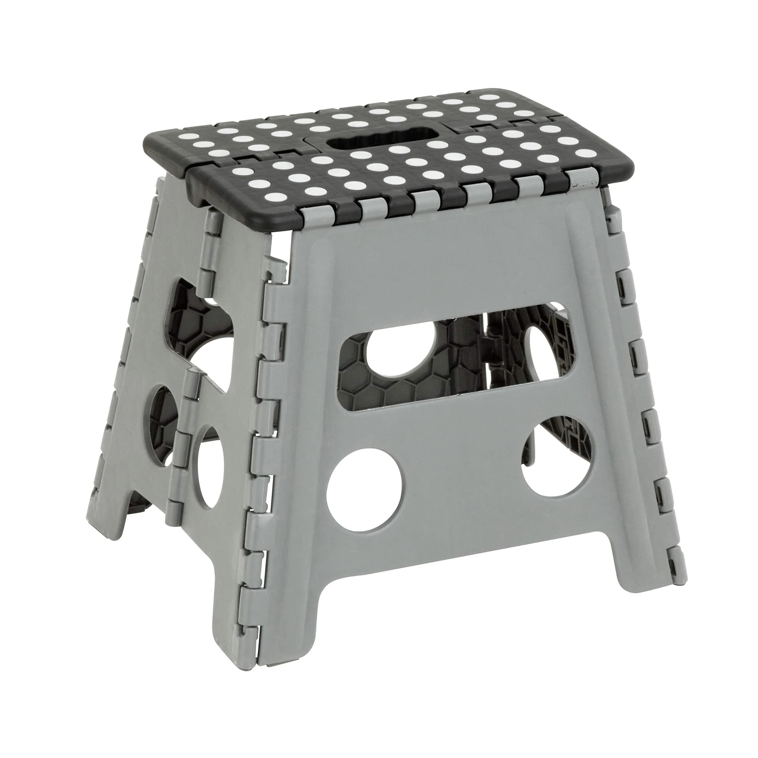 Honey-Can-Do Folding Step Stool with Anti-Slip Surface, 12.8-Inch Height, 300 lbs Capacity | Compact & Portable for Home Use - main product image