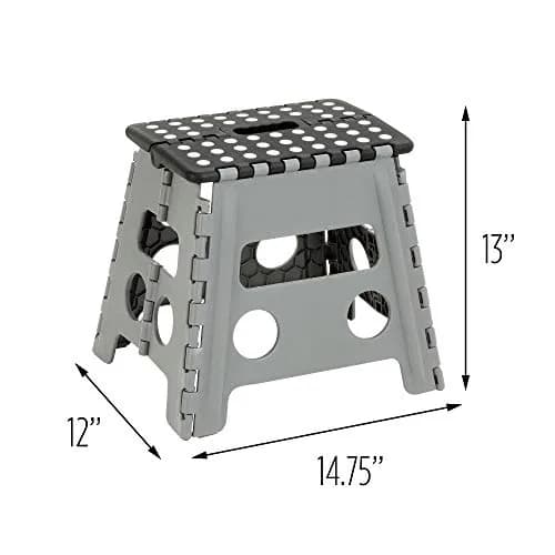 Honey-Can-Do Folding Step Stool with Anti-Slip Surface, 12.8-Inch Height, 300 lbs Capacity | Compact & Portable for Home Use thumbnail 6