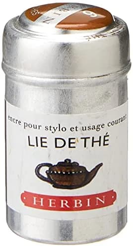 Jacques Herbin Fountain Pen Ink Cartridges - Lie de The - 6 Cartridges | pH Neutral, Water-Based Ink thumbnail 3