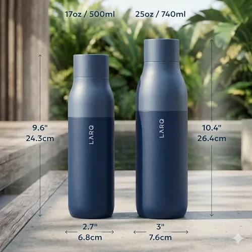 LARQ Twist Top Insulated Stainless Steel Water Bottle 500ml (17 fl oz) | Keeps Cold 24 Hrs, Hot 12 Hrs thumbnail 7