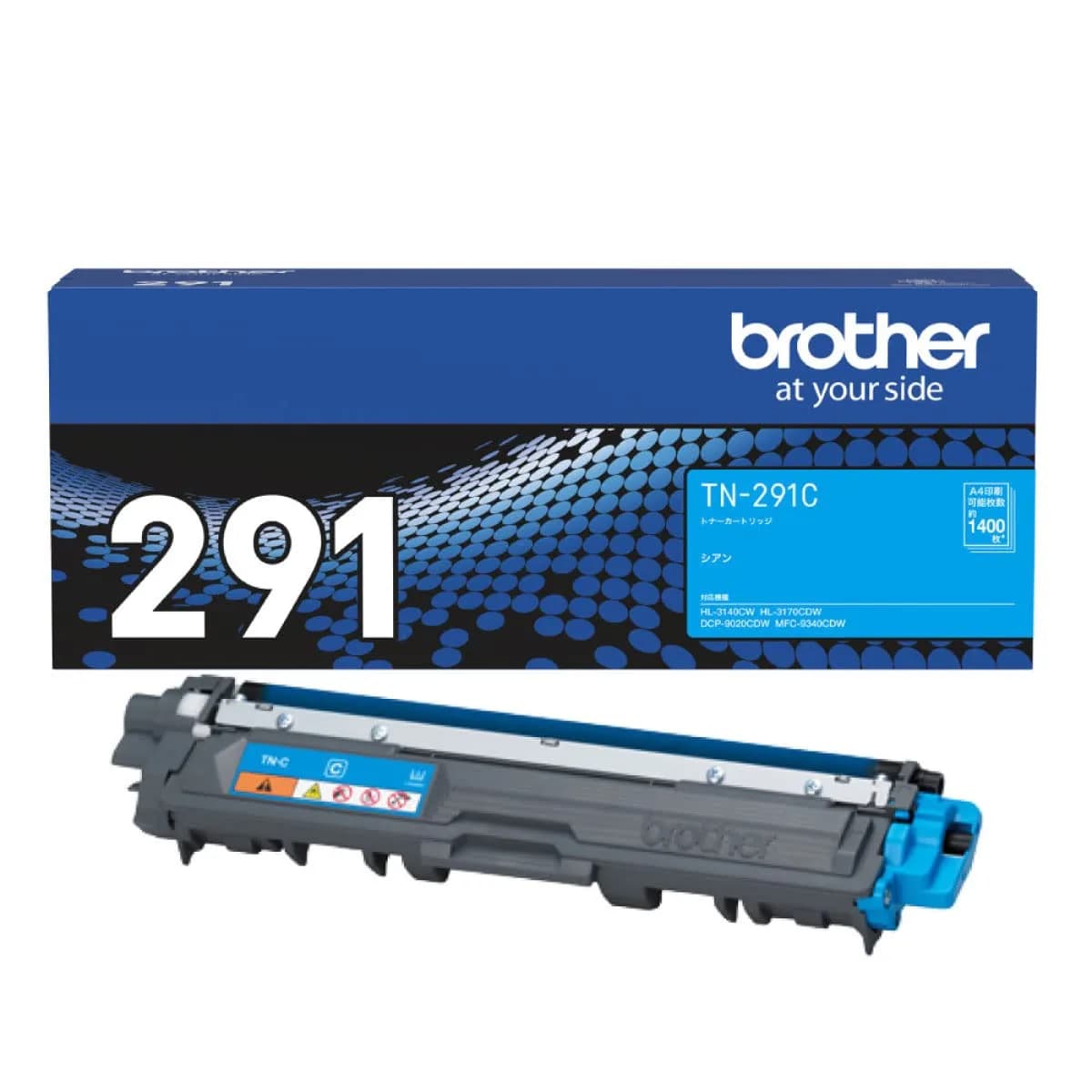 Brother TN-291C Cyan Toner Cartridge for Brother HL-3170CDW & HL-3140CW | 1,400 Pages Color - main product image