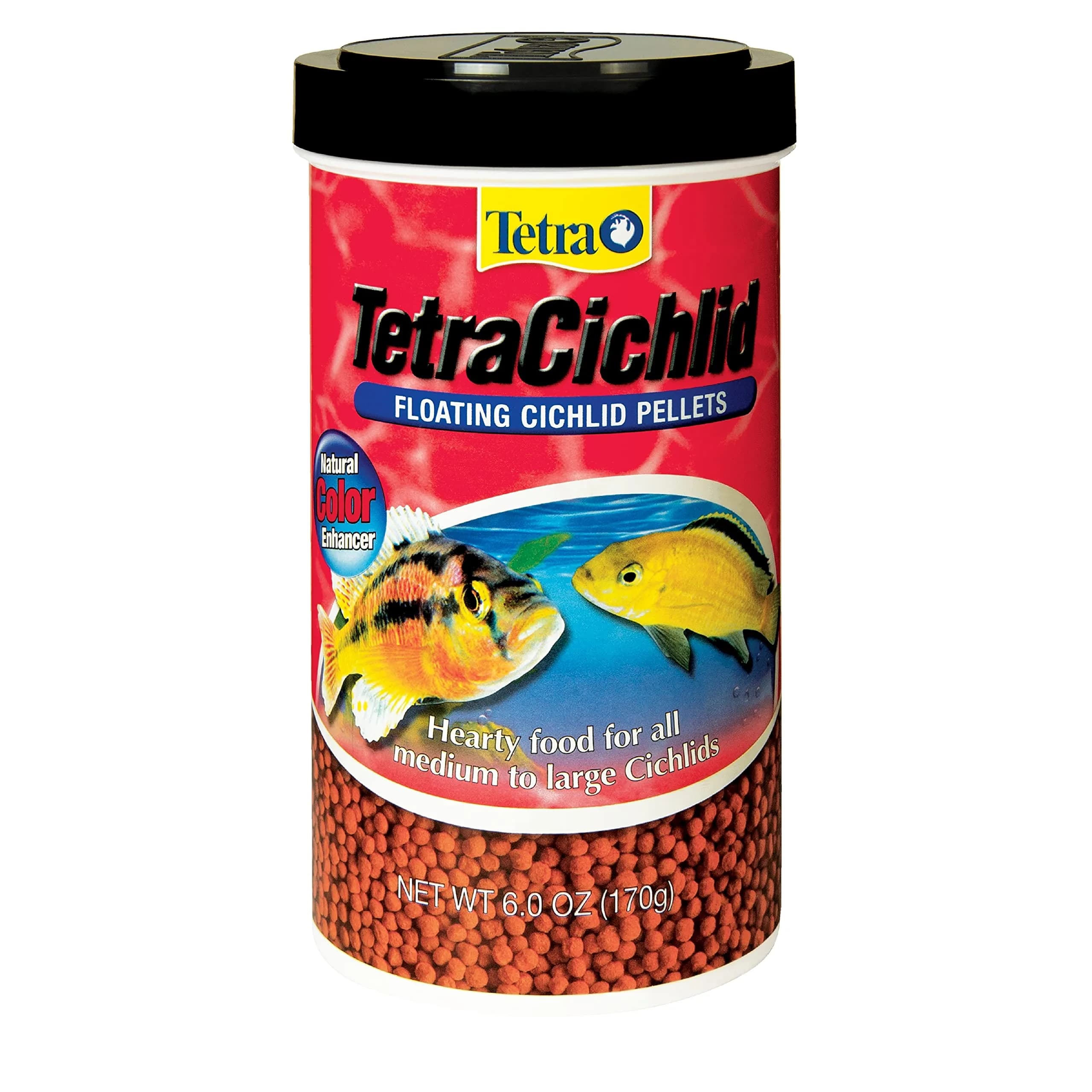Tetra Cichlid Floating Pellets 6 Oz | Nutritionally Balanced Fish Food for Top & Mid-Water Feeders - main product image