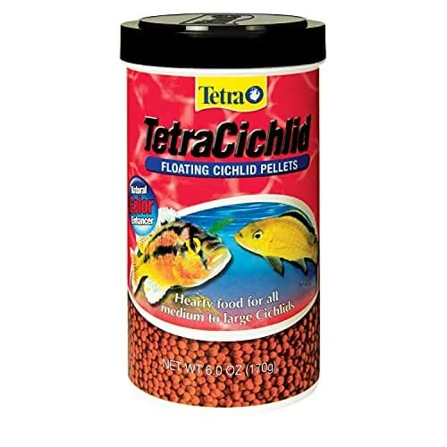 Tetra Cichlid Floating Pellets 6 Oz | Nutritionally Balanced Fish Food for Top & Mid-Water Feeders thumbnail 1