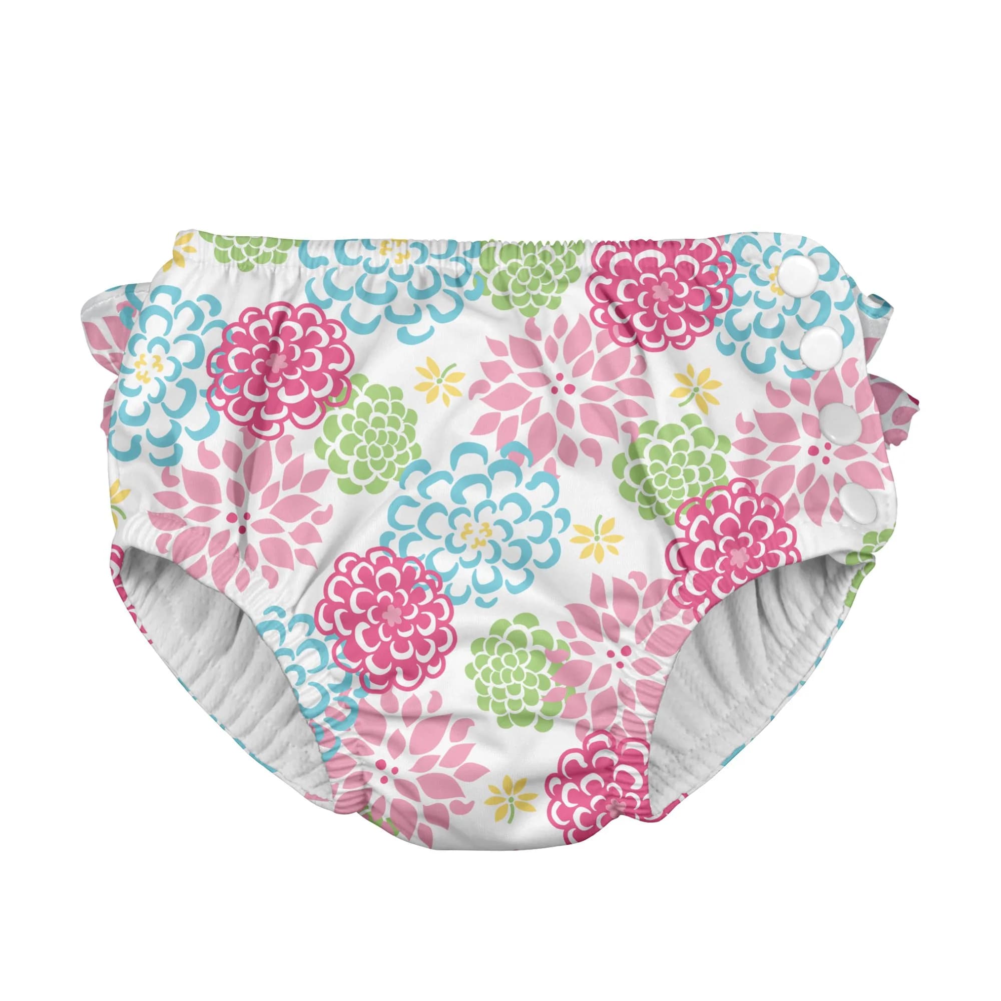 Green Sprouts Ruffle Snap Reusable Absorbent Swimsuit Diaper 18mo | Secure, Lightweight & Eco-Friendly - main product image