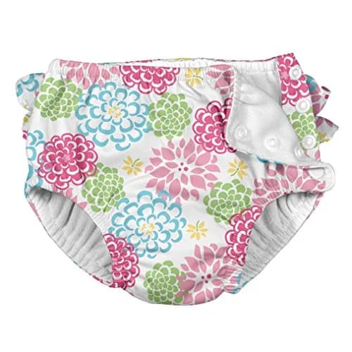 Green Sprouts Ruffle Snap Reusable Absorbent Swimsuit Diaper 18mo | Secure, Lightweight & Eco-Friendly thumbnail 2
