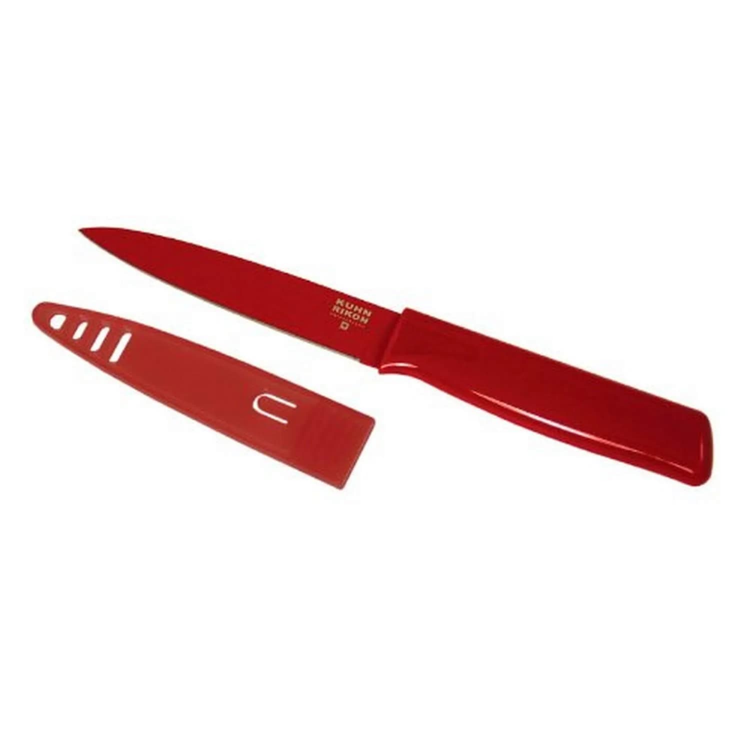 Kuhn Rikon COLORI Utility Knife with Safety Sheath, 12.70 cm (5 inch) Blade, Red | Japanese Steel Forged Blade - main product image