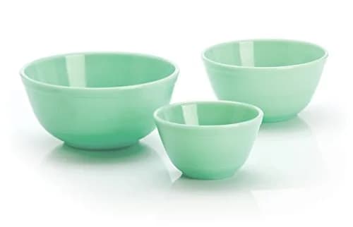 Mosser Glass Jadeite Glass Mixing Bowls | Classic Nesting Set, Dishwasher Safe, Made in USA thumbnail 1