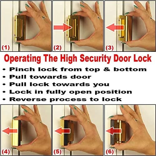 PRIME-LINE U 10826 Door Reinforcement Lock 7.6 cm (3 in.) Stop | High Security for Swing-In Doors thumbnail 4