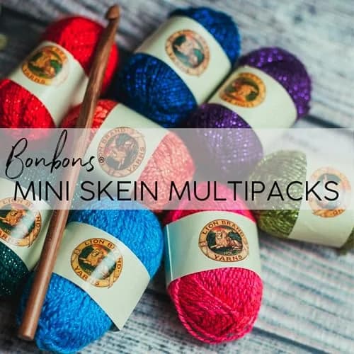 Lion Brand Yarn Bonbons 680 Crayons Yarn Pack | 8 Mini Skeins, 28yd Each, Weight Category 2 thumbnail 3