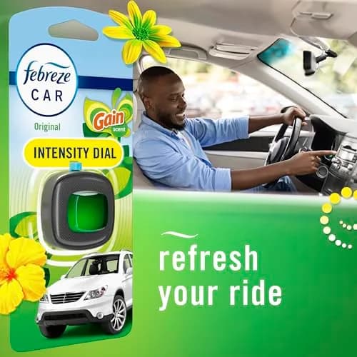 Febreze Car Vent Clip Odor Fighter 8 Count | Gain Original Scent, 0.06 Fl Oz (Pack of 8) thumbnail 6