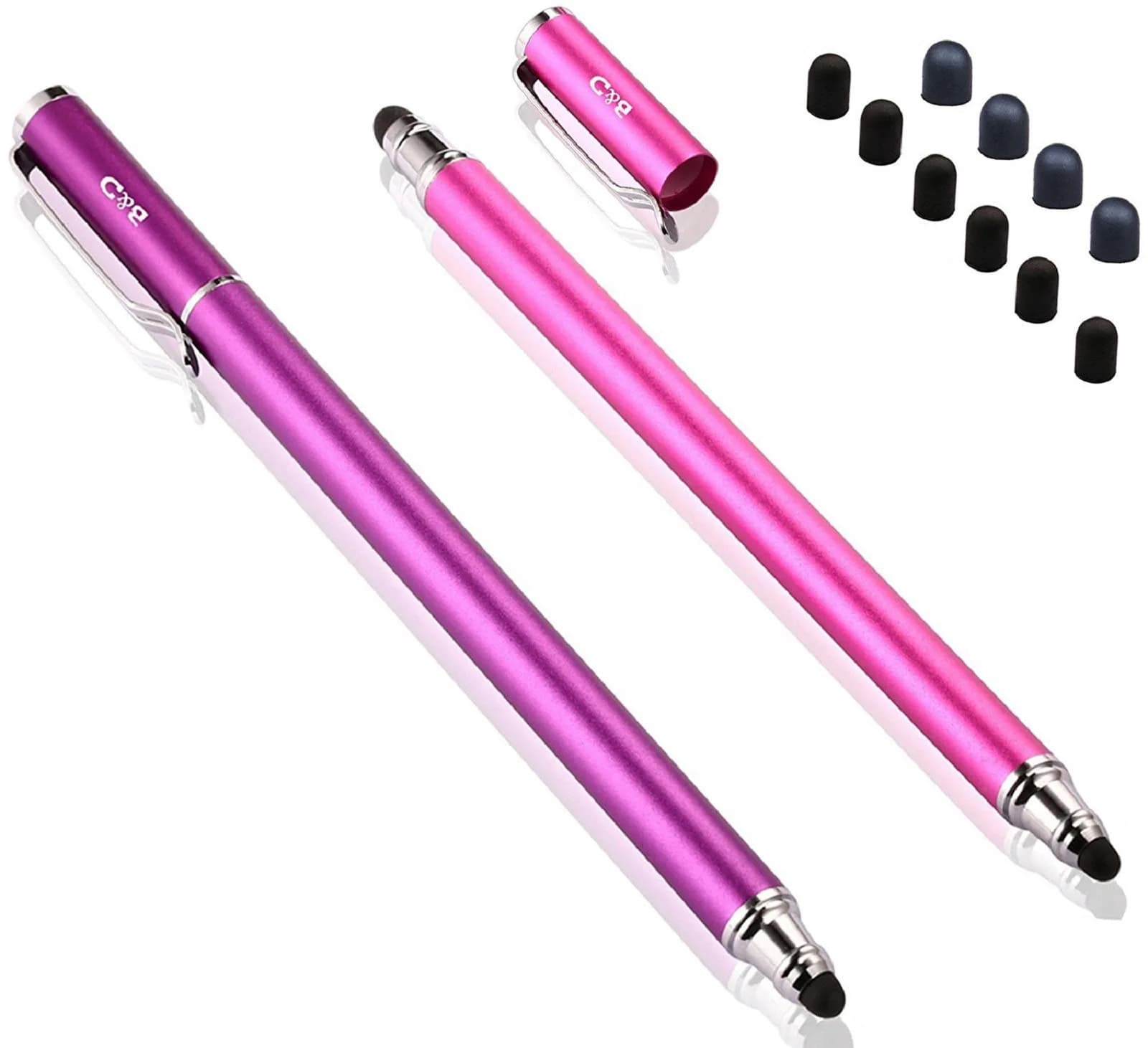 Bargains Depot 2 Pcs Input Pen 5.5" | Small Tip Series, Purple/Pink — Purple/Pink