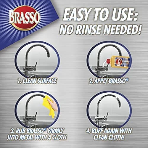 Brasso Multi-Purpose Metal Polish 235ml (8 fl oz) | Cleans & Shines Brass, Copper, Steel thumbnail 4