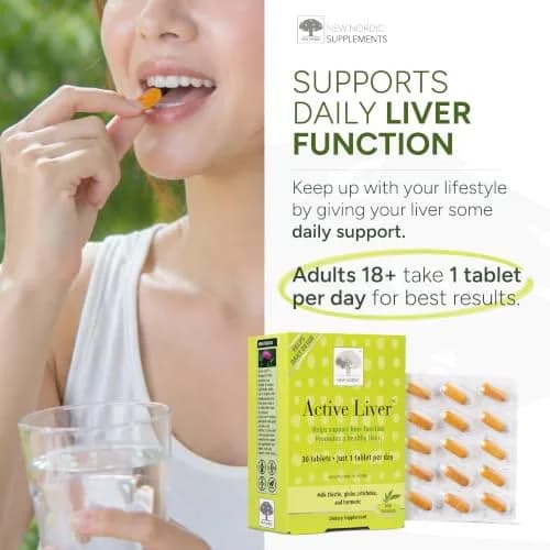 NEW NORDIC Active Liver Daily Support Supplement 30-Day Supply - 30 Tablets | Plant-Based Botanical Blend for Liver Health thumbnail 4