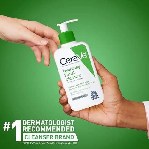 CeraVe Hydrating Cleanser with Hyaluronic Acid & Ceramides, Face Wash for Dry Skin, 237ml (8 Fl Oz) thumbnail 4