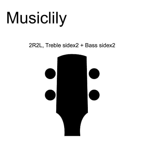 Musiclily Bass Tuning Machines, Chrome, 4 Pieces | Gear Ratio 19:1 for Ibanez Style Bass thumbnail 3