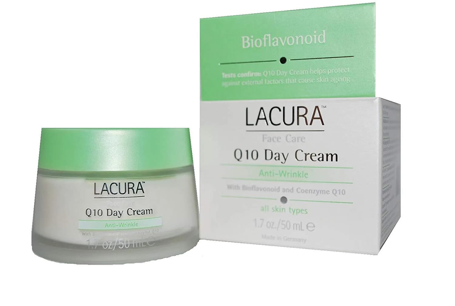 Lacura Day Face Cream Q10 Anti-Wrinkle 1.7oz | Bioflavonoids & Coenzyme Q10 for All Skin Types - main product image