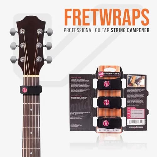 Gruv Gear Fret Wrap & Guitar Mute MTD Edition, 3 Pack Medium | Eliminates Unwanted String Noise Instantly thumbnail 2