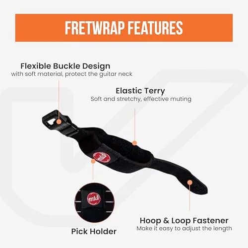 Gruv Gear Fret Wrap & Guitar Mute MTD Edition, 3 Pack Large | Eliminates Unwanted String Noise Instantly thumbnail 5